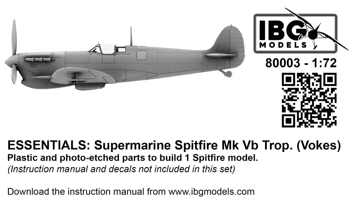 IBG 1/72 Essentials: Spitfire Mk Vb Trop. (Vokes) (80003) — New — Aircraft, Military