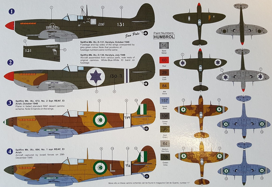 AZmodel 1/72 Supermarine Spitfire Mk. IXc „IDF/AF & REAF" "Duel Pack" (2 in 1) (AZ 7393)