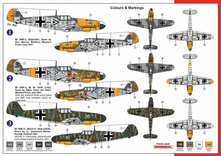 AZmodel 1/72 Messerschmitt Bf 109F-2 Fridrich "Aces" (AZ 7530) — New — image 2 of 2
