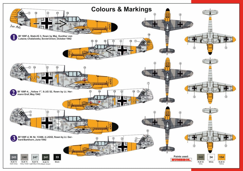 AZmodel 1/72 Messerschmitt Bf 109F-4 Fridrich "Aces" (AZ 7531)