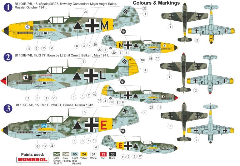 AZmodel 1/72 Messerschmitt Bf 109E-7/B "Schlacht Emils" (AZ 7659)