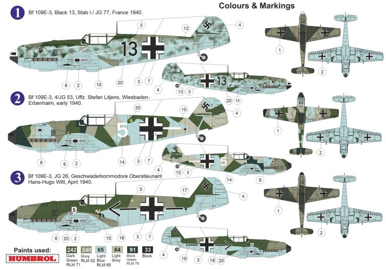 AZmodel 1/72 Messerschmitt Bf 109E-3 "Battle of France" (AZ7661) — New — image 2 of 2