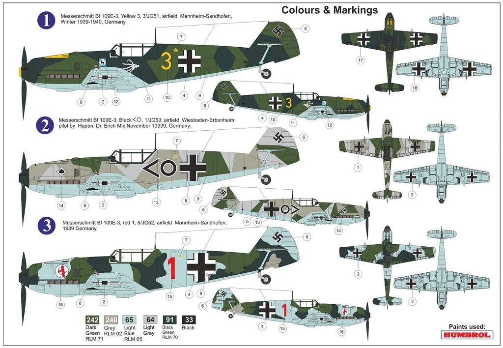 AZmodel 1/72 Messerschmitt Bf 109E-3 "Sitzkrieg 1939" (AZ 7665)