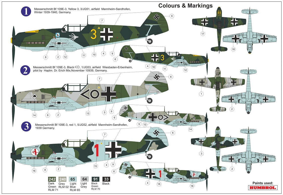 AZmodel 1/72 Messerschmitt Bf 109E-3 "Sitzkrieg 1939" (AZ 7665)