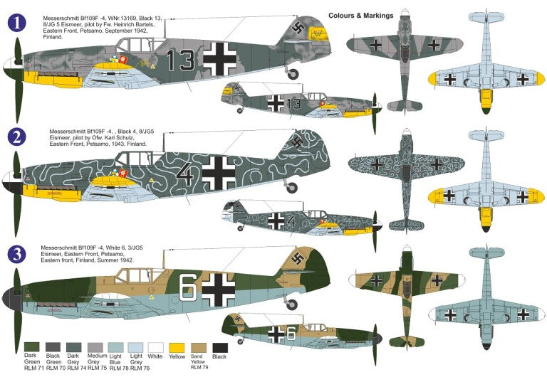 AZmodel 1/72 Messerschmitt Bf-109F-4 'JG 5 Eismeer' (AZ 7685)
