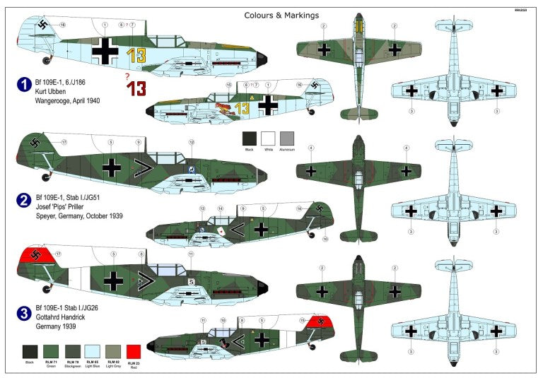 AZmodel 1/72 Messerschmitt Bf 109E-1 "Experten 1" (AZ7803)