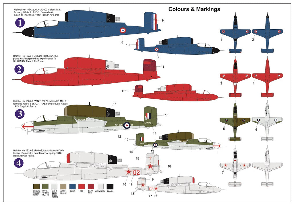 AZmodel 1/72 Heinkel He 162A-2 "Post war" (AZ 7822)
