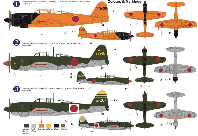 AZmodel 1/72 Yokosuka D4Y3 'Judy' Suisei 33 (AZ 7833)