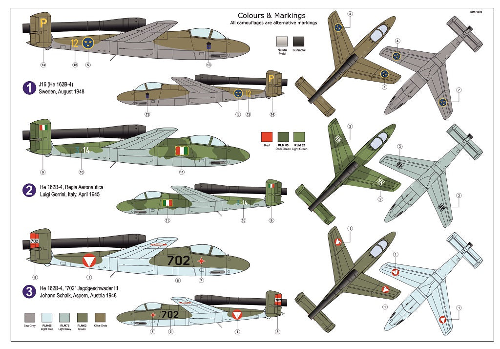 AZmodel 1/72 Heinkel He 162B-4 "Volksjager 46" (AZ 7854)