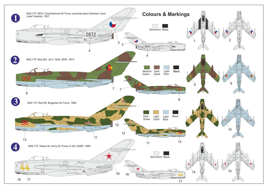 AZmodel 1/72 Mikoyan-Gurevich MiG-17F "Warsaw Pact" (AZ 7877) — New — image 2 of 2