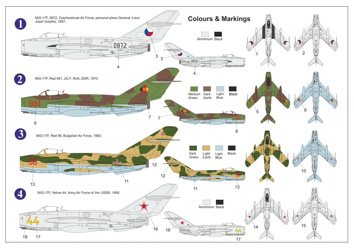 AZmodel 1/72 Mikoyan-Gurevich MiG-17F "Warsaw Pact" (AZ 7877) — New — image 2 of 2