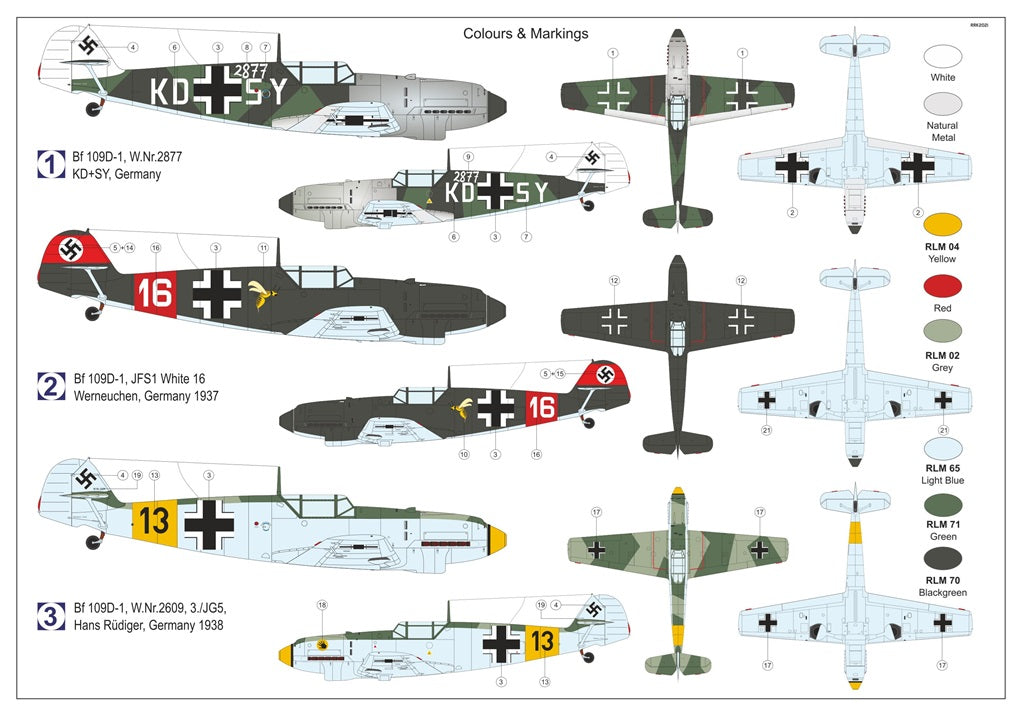AZmodel 1/72 Messerschmitt Bf 109D "Dora" (AZ 7890)