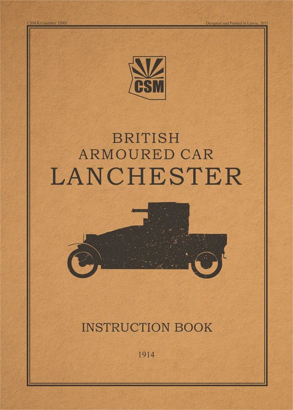 Copper State Models (CSM) 1/35 Lanchester Armoured Car British WWI Armour (CSM35001)