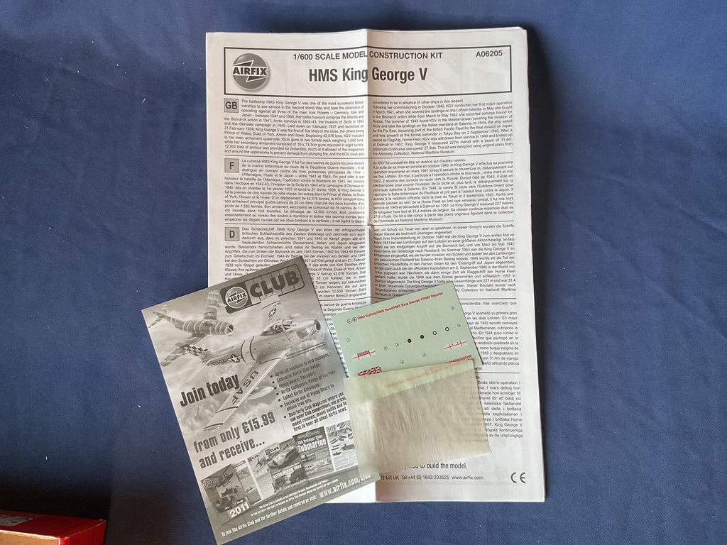 Airfix 1/600 HMS King George V (A06205)