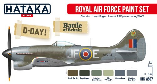 Hataka Red Line Acrylic Paint Set of 6 Royal Air Force (HTK-AS07)
