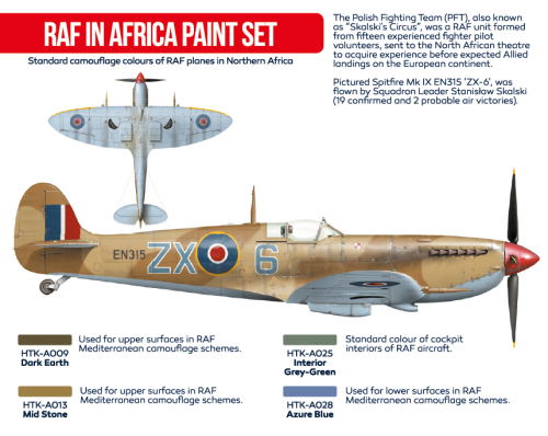 Hataka Red Line Acrylic Paint Set of 4 RAF in Africa (HTK-AS08)