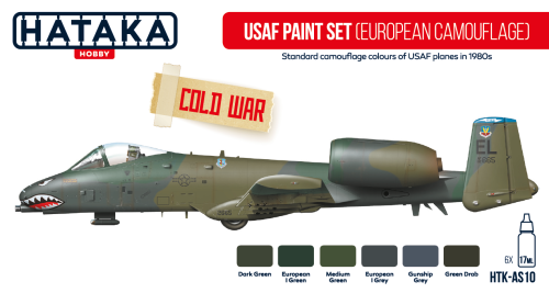 Hataka Red Line Acrylic Paint Set of 6 USAF (European Camouflage) (HTK-AS10)