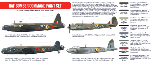Hataka Red Line Acrylic Paint Set of 8 RAF Bomber Command (HTK-AS102)