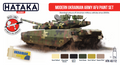Hataka Red Line Acrylic Paint Set of 6 Modern Ukrainian Army AFV (HTK-AS112)