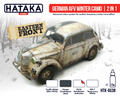 Hataka Red Line Acrylic Paint Set of 4 German AFV Winter Camo | 2 in 1 (HTK-AS38)