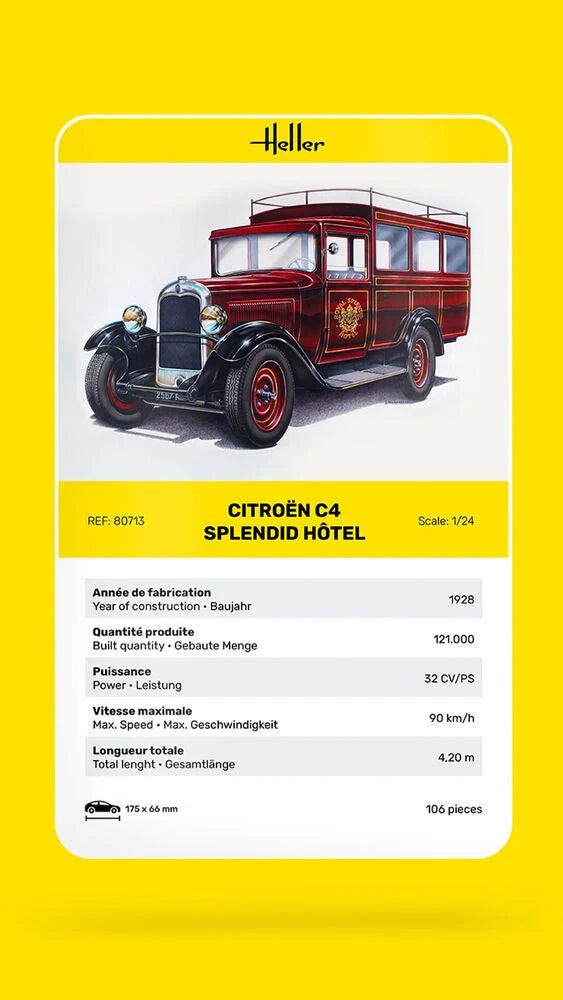 Heller 1/24 Citroën C4 Splendid Hôtel (80713)