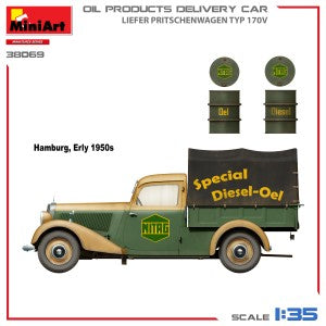 MiniArt 1/35 Liefer Pritschenwagen Typ 170V Oil Products Delivery Car (38069)