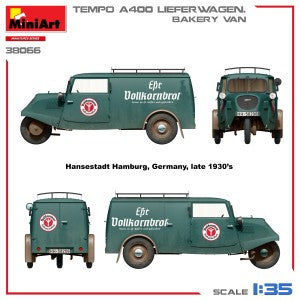 MiniArt 1/35 Tempo A400 Lieferwagen. Bakery Van (38066)