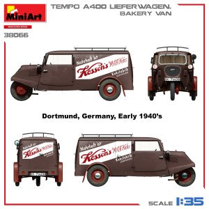 MiniArt 1/35 Tempo A400 Lieferwagen. Bakery Van (38066)
