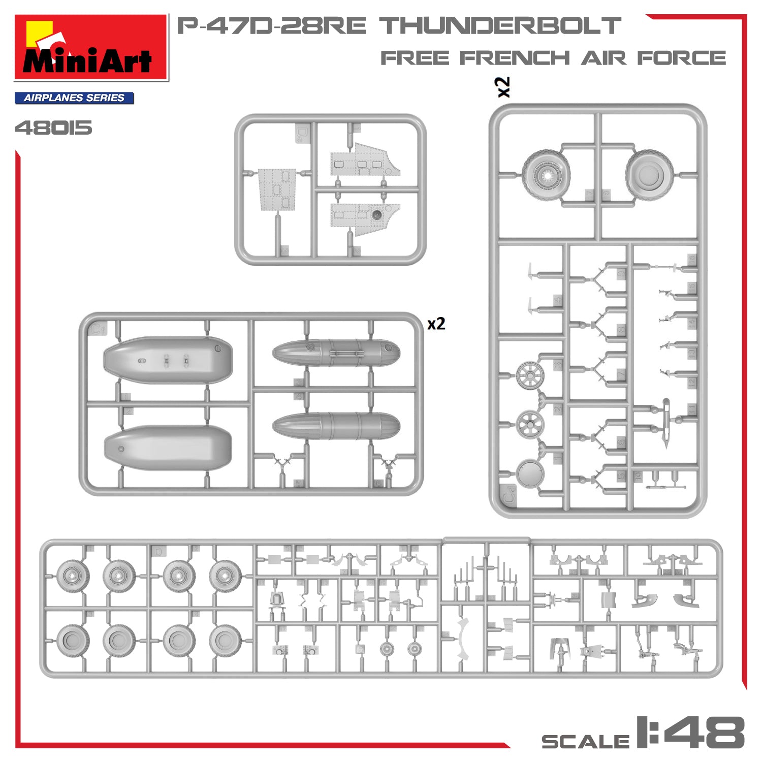 MiniArt 1/48 P-47D-28RE Thunderbolt (48015)
