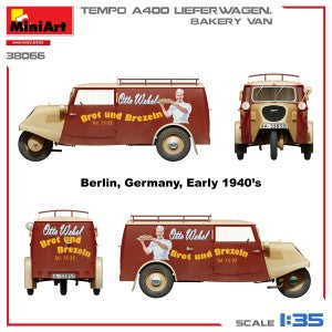 MiniArt 1/35 Tempo A400 Lieferwagen. Bakery Van (38066)