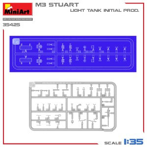 MiniArt 1/35 M3 Stuart Light Tank. Initial Prod. (35425)