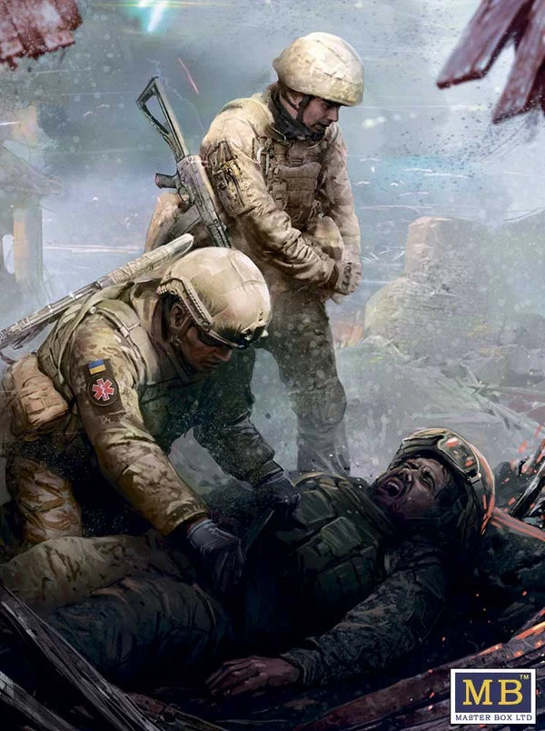 Master Box Ltd 1/35 Russian-Ukrainian War series, kit № 8. On the battlefield. Ukrainian military medics (MB35231)