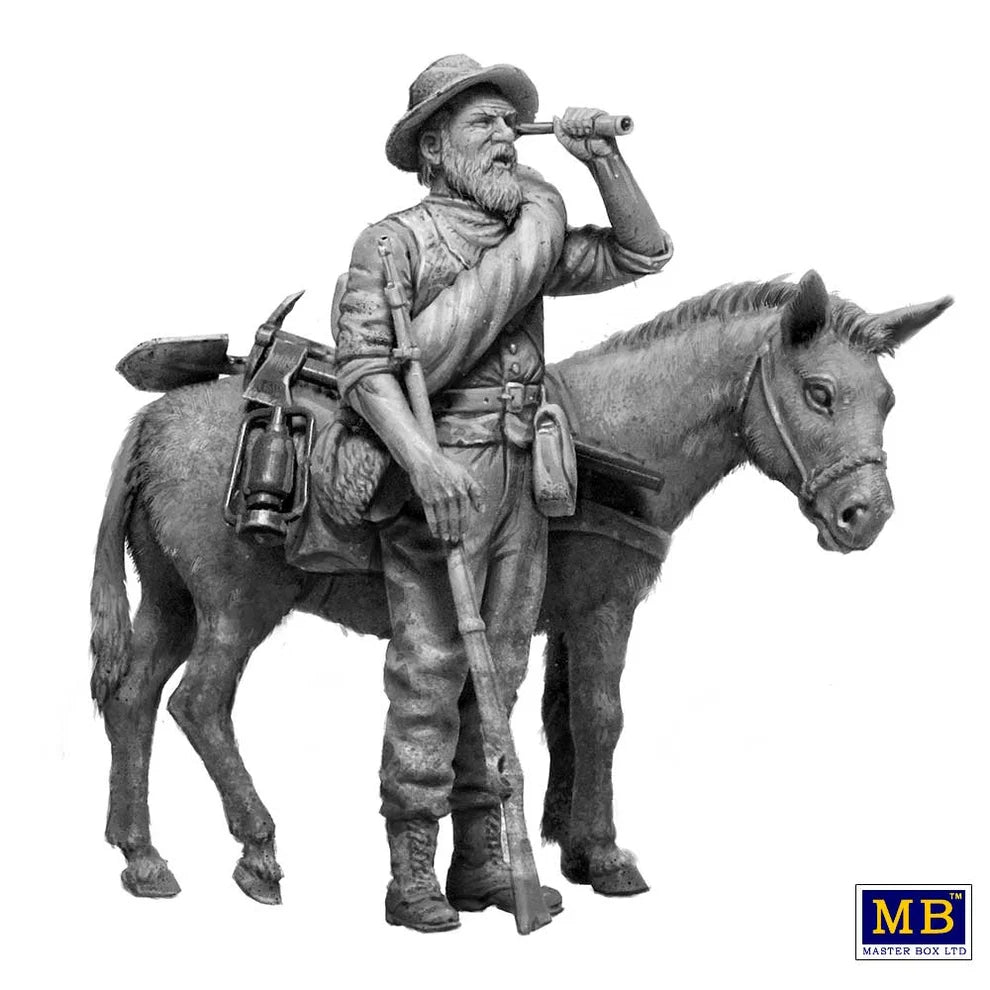 Master Box Ltd 1/35 The Wild West. Gold Fever Series Kit No 1 Gold-digger (MB35233)