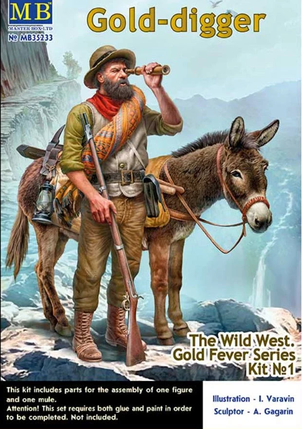 Master Box Ltd 1/35 The Wild West. Gold Fever Series Kit No 1 Gold-digger (MB35233)