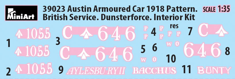 MiniArt 1/35 Austin Armoured Car 1918 Pattern British Service Dunsterforce (39023)