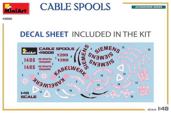 Mini Art 1/48 Cable Spools (49008)