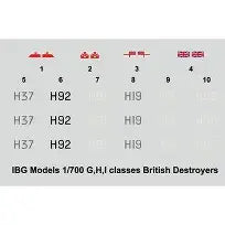IBG 1/700 HMS Harvester 1943 British H-class destroyer (70010)