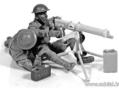 Master Box Ltd 1/35 North Africa Desert Battle Series, WWII era Vickers Machine Gun  Team (MB3597)