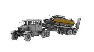 IBG 1/72 Scammell Pioneer Tank Transporter with TRCU30 Tank Trailer and Crusader MK.I/II Tank (72106)