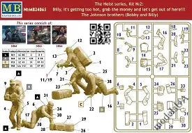 Master Box Ltd 1/24 The Heist series, Kit No. 2 The Johnson brothers (Bobby and Billy) Billy, it's getting too hot, grab the money and let's get out of here!!! (24065)