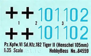 HobbyBoss 1/35 Pz.Kpfw.VI Sd.Kfz.182 Tiger II (Henschel 105mm) (84559)