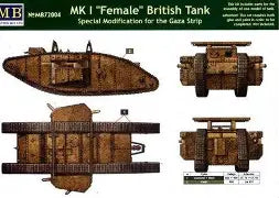 Master Box Ltd 1/72 Mark I "Female" British Tank Special Modification for the Gaza Strip (MB72004)