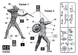 Master Box Ltd 1/24 At The Edge of The Universe. Strange Company's adventures.  Episode III. Future Crew Members.  Dimachaerus (master of two blades) Champion – "Parselen" AKA Helen Parsons (MB24056)