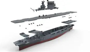 Meng 1/700 US Navy Aircraft Carrier U.S.S Lexington (CV-2) (PS-002)