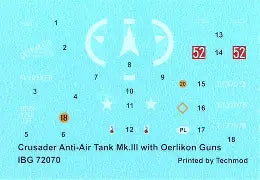 IBG 1/72   Crusader Mk.III Anti Aircraft Tank with 20mm Oerlikon guns (72070