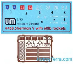 UM 1/72 M7 Sherman V tank with 60lb Aircraft Rocket (468)