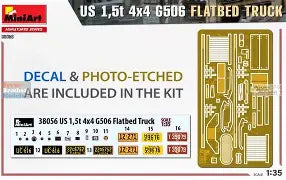 MiniArt 1/35 US 1,5t 4x4 G506 Flatbed Truck (38056)