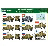 Master Box Ltd 1/72 British Armoured Car, Austin MK III WW I Era. (MB72007)