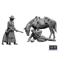 Master Box Ltd 1/35 Outlaw. Gunslinger series. Kit No. 1. Marshal Tom Tucker, Molly and Rebecca Hanson (MB35203)