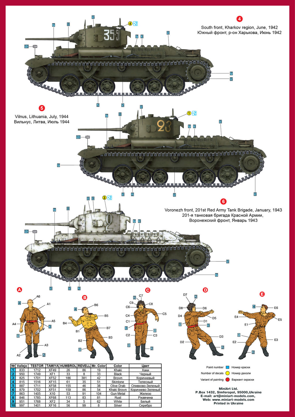 MiniArt 1/35 Valentine Mk.IV Red Army w/Crew (35092)